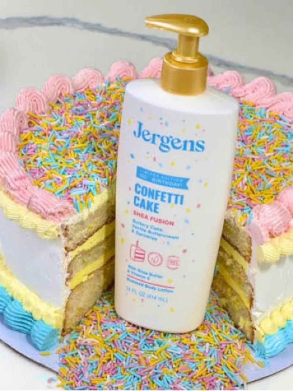 Jergens Confetti Cake Shea Fusion Scented Body Lotion